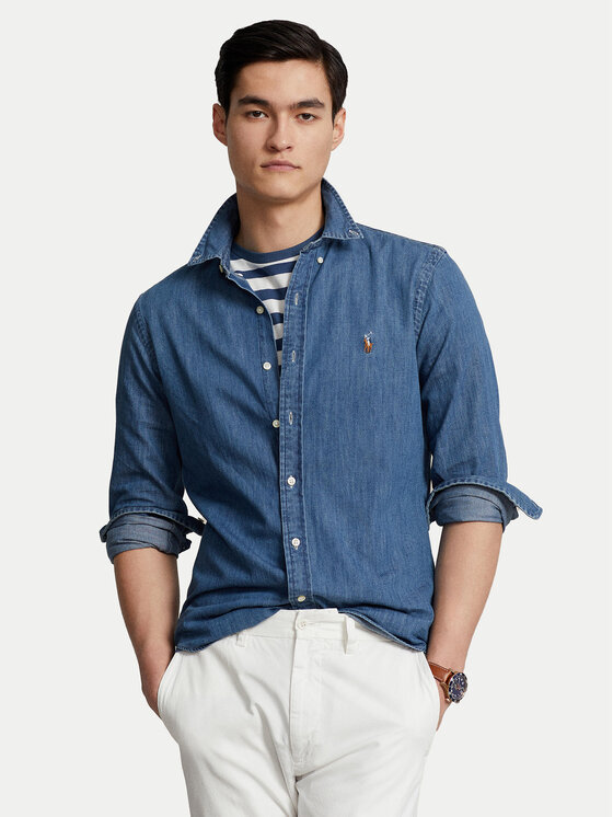 Męska Koszula Polo Ralph Lauren, Rozmiar XXL, Granatowa, Core Replen 710548539