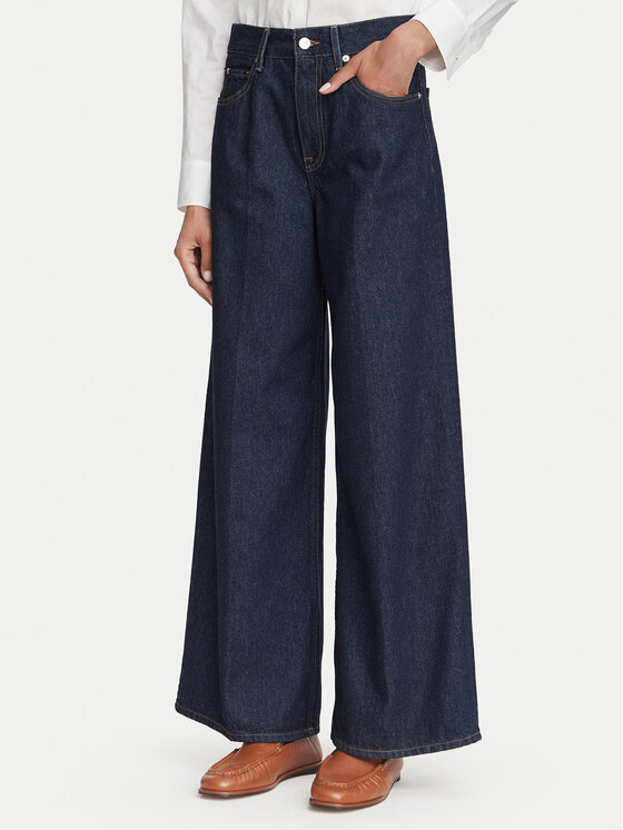 Tommy Hilfiger Tommy Hilfiger Džinsai Indie WW0WW48567 Tamsiai mėlyna Wide Leg