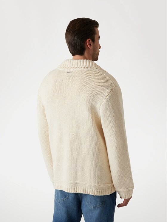 Guess Guess Sweter 170463 Beżowy Classic Fit