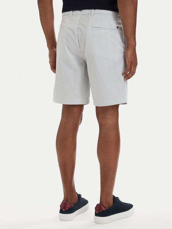 Tommy Hilfiger Tommy Hilfiger Шорти от плат Dover Print MW0MW42353 Бял Slim Fit