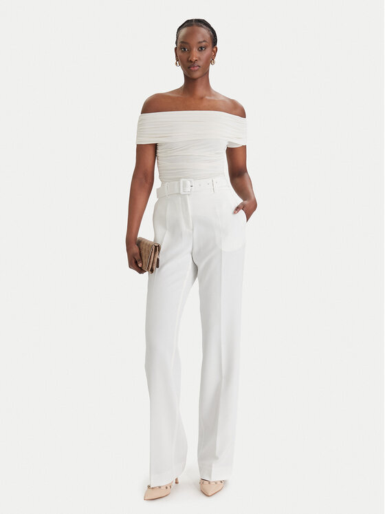 Guess Guess Pantaloni di tessuto W6GB05 W1765 Bianco Regular Fit