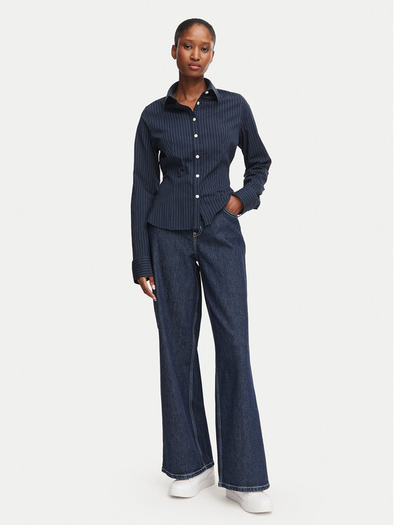 Guess Jeans Guess Jeans Koszula W6YH11 W2835 Granatowy Slim Fit