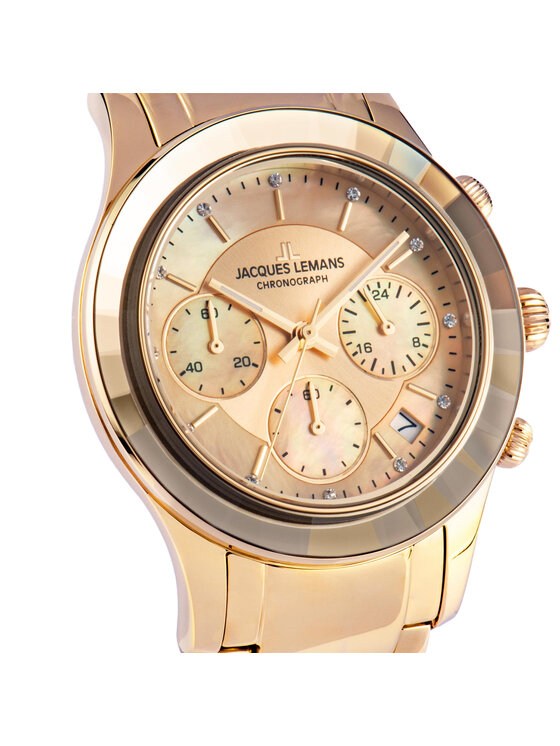 Jacques Lemans Jacques Lemans Zegarek 1-2151H Złoty