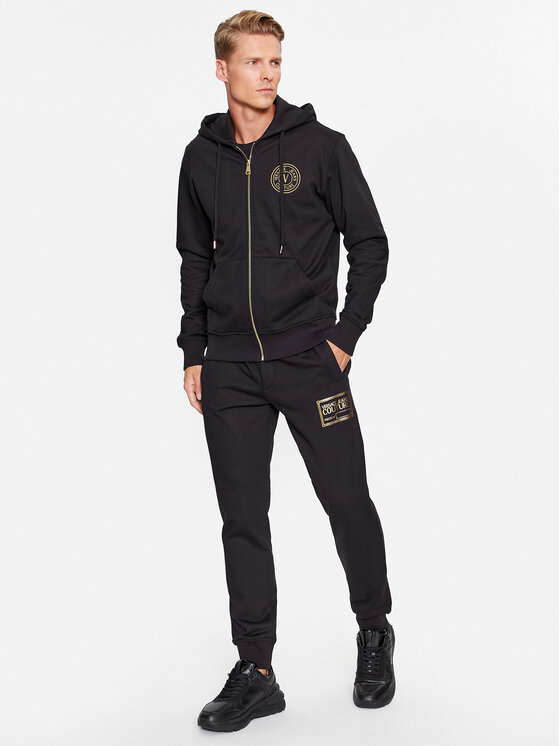 Versace Jeans Couture Versace Jeans Couture Teplákové kalhoty 75GAAT12 Černá Regular Fit