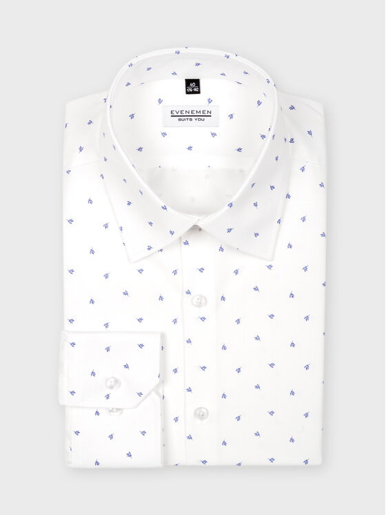 Evenemen Evenemen Koszula STAMPA K76558 Biały Slim Fit