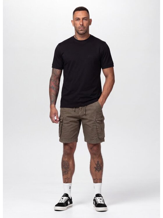 PITBULL PITBULL T-Shirt O'SIDE EMBRO Czarny Regular Fit