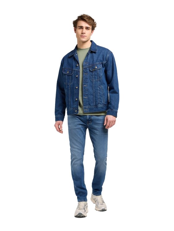 Lee Lee Kurtka jeansowa 112371312 Niebieski Relaxed Fit