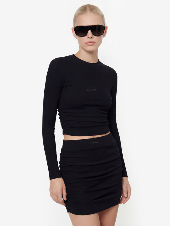 La Mania La Mania S dlhými rukávmi TIDAL Čierna Basic Fit