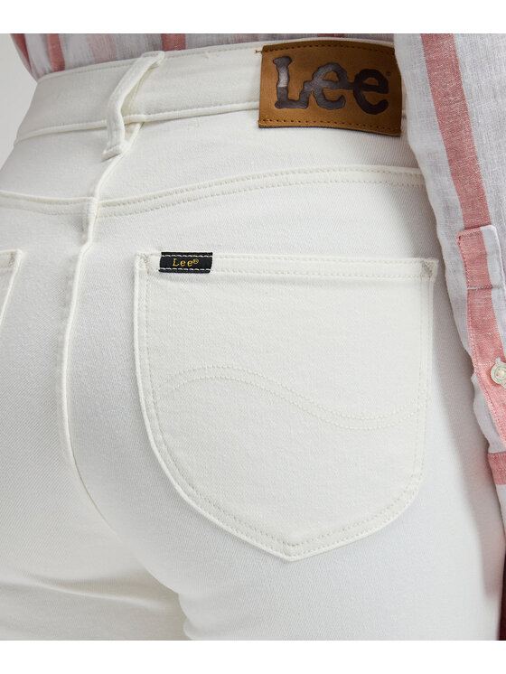 Lee Lee Jeansy Breese Bootcut Biały Bootcut Fit