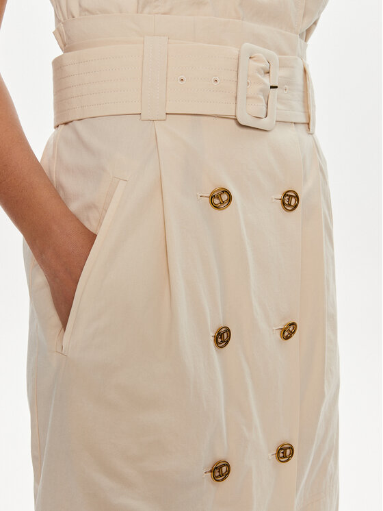 TWINSET TWINSET Ежедневна рокля 241TT2050 Бежов Regular Fit