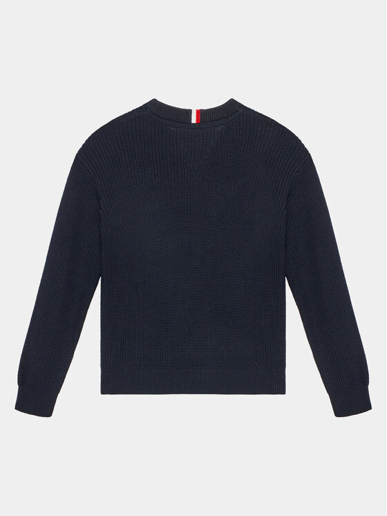 Tommy Hilfiger Tommy Hilfiger Sweter Monotype KB0KB08364 D Granatowy Regular Fit