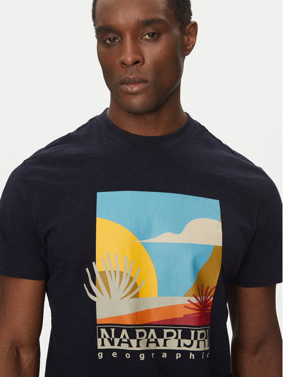 Napapijri Napapijri T-Shirt S-Arbia NP0A4IE3 Granatowy Regular Fit
