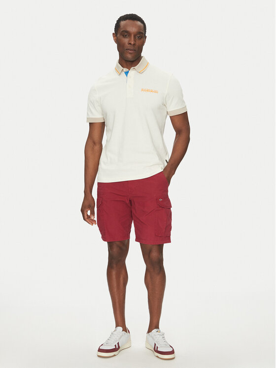 Napapijri Napapijri Pantalon scurți din material Noto 2.0 NP0A4HOQ Roșu Regular Fit