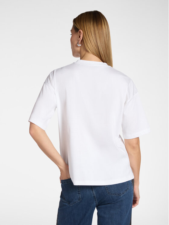 Elena Mirò Elena Mirò T-Shirt G065Z000583N001 Biały Regular Fit