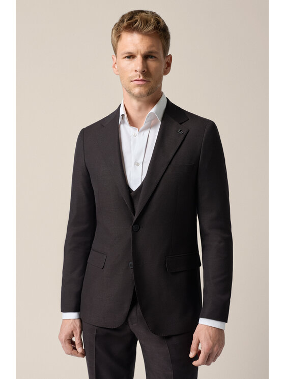 Lancerto Lancerto Garnitur Benevento GA073126000005 Brązowy Slim Fit