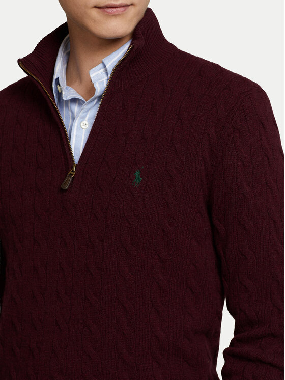 Polo Ralph Lauren Polo Ralph Lauren Pulover 710876766007 Bordo rdeča Regular Fit
