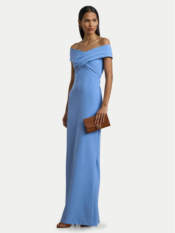 LAUREN RALPH LAUREN Večerné šaty 253936391006 Modrá Slim Fit