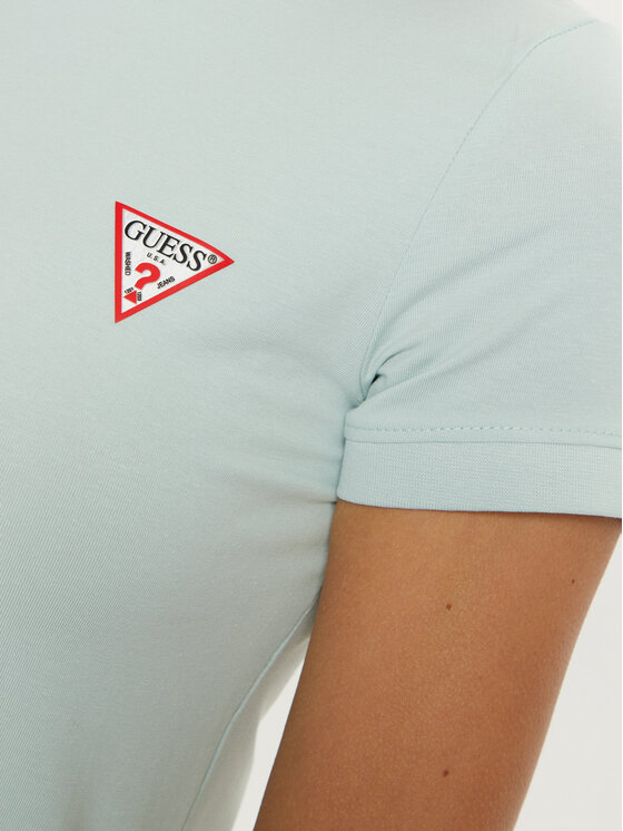 Guess Guess Tričko W2YI44 J1314 Zelená Slim Fit
