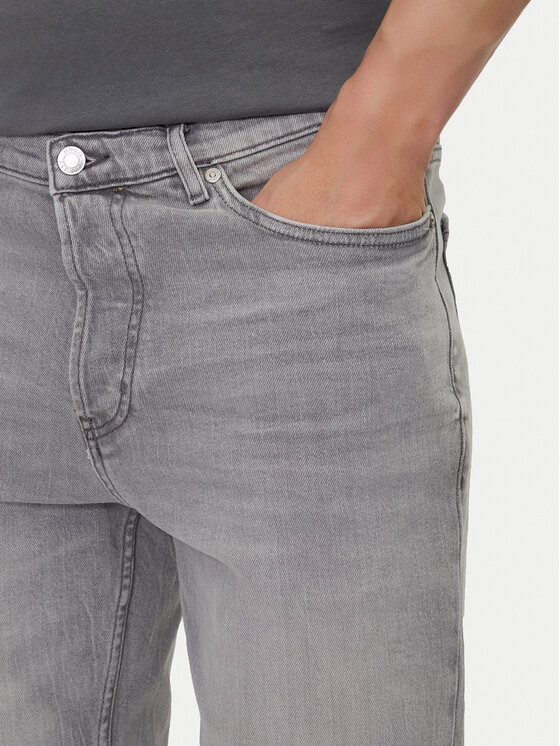 HUGO HUGO Pantaloni scurți de blugi 50537720 Gri Slim Fit