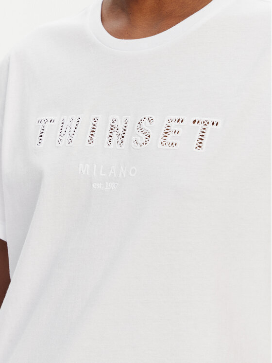 TWINSET TWINSET T-shirt 251TT2041 Bijela Relaxed Fit