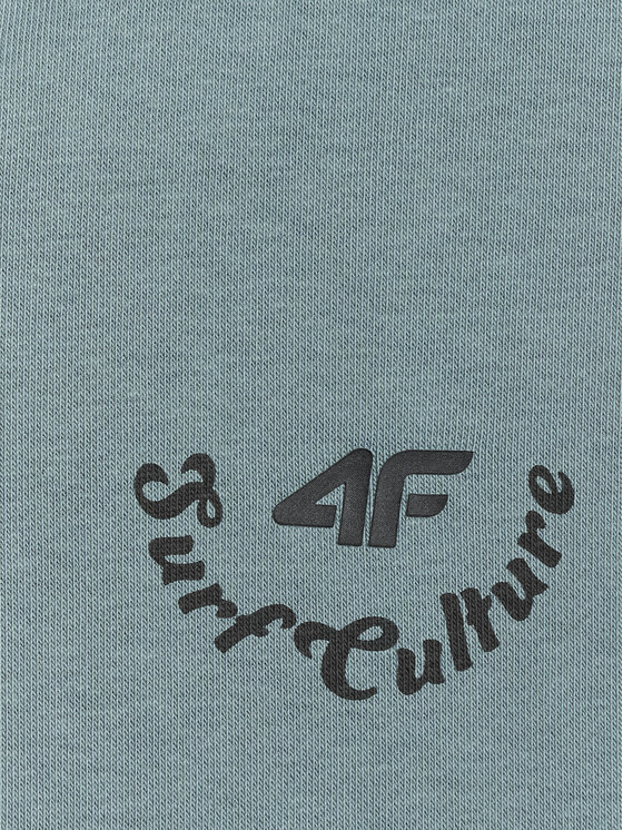 4F 4F Bluza SKATE & RIDE Turkusowy Loose Fit