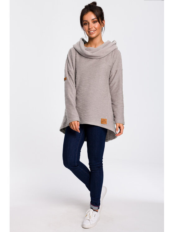 BeWear BeWear Bluza B131 Szary Baggy Fit