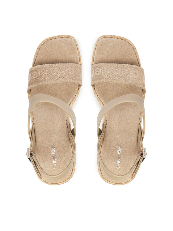Calvin Klein Calvin Klein Espadrilles Wedge Espad 70 Webbing Lth HW0HW02901 Bézs