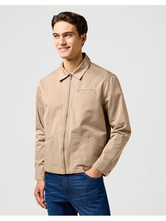 Wrangler Wrangler Kurtka przejściowa RODEO UTILITY JACKET Beżowy Regular Fit