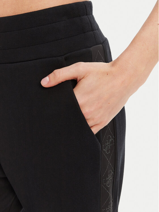 Guess Guess Pantaloni trening W5YB11 KBYE2 Negru Regular Fit