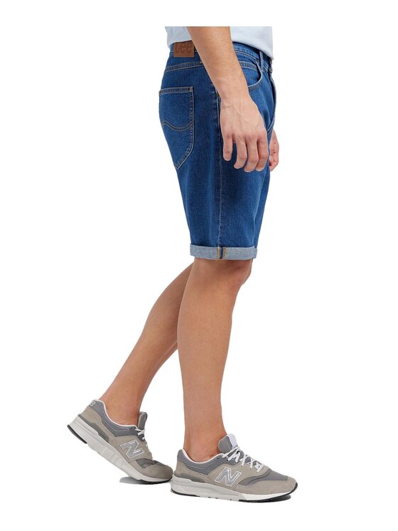 Lee Lee Szorty jeansowe 112349238 Niebieski Regular Fit