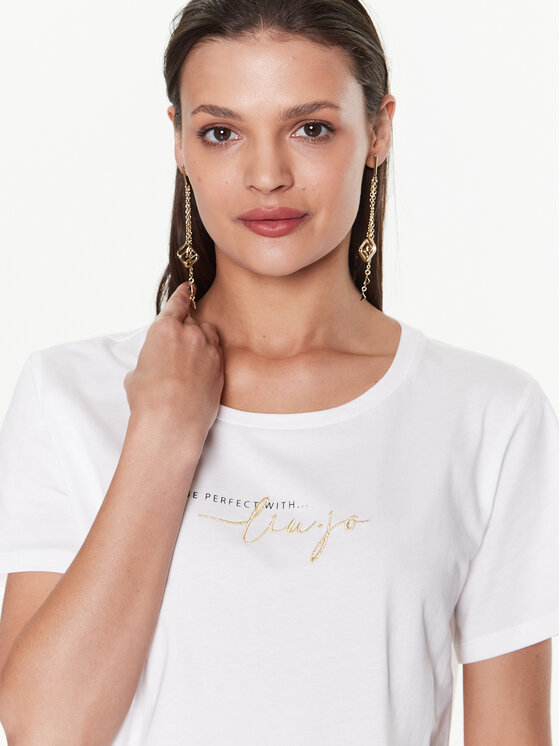 Liu Jo Sport Liu Jo Sport T-särk TA3185 JS923 Valge Regular Fit