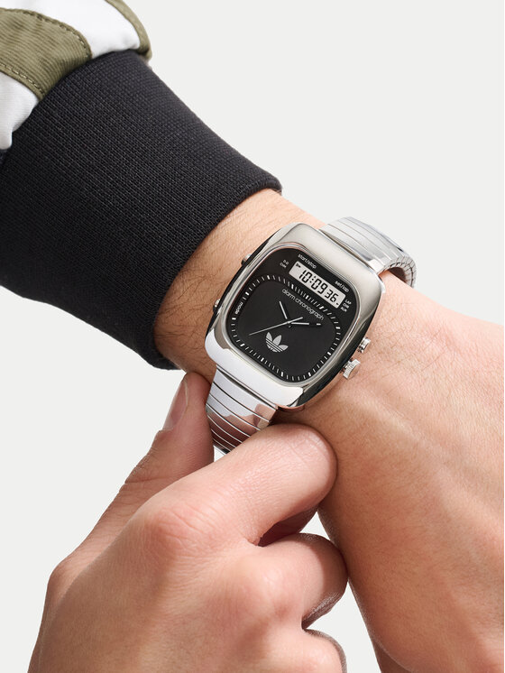adidas adidas Käekell Retro Wave Three Chronograph AOSY25013 Hõbedane
