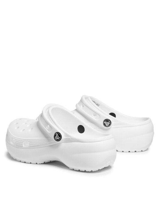 Crocs Crocs Παντόφλες Classic Platform Clog W 206750 Λευκό