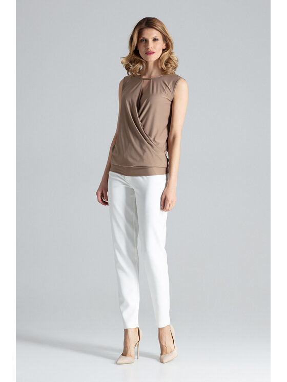 FIGL FIGLFIGL Blusa M337 Beige Regular Fit