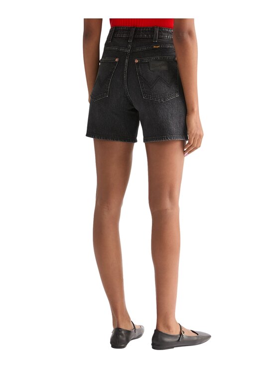 Wrangler Wrangler Szorty jeansowe 112378212 Czarny Regular Fit