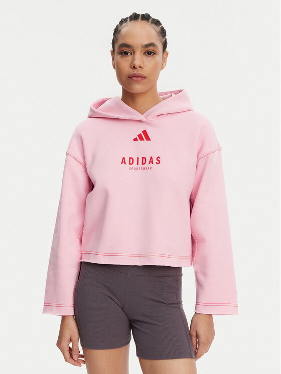 adidas adidas Pulóver ALL SZN Graphic JJ4519 Rózsaszín Loose Fit