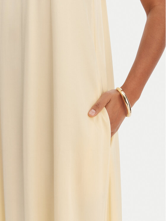 Fracomina Fracomina Sommerkleid FR26SD3016W41301 Gelb Relaxed Fit