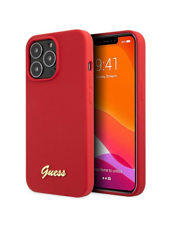 Etui na telefon Guess, Czerwone, iPhone 13 Pro Max