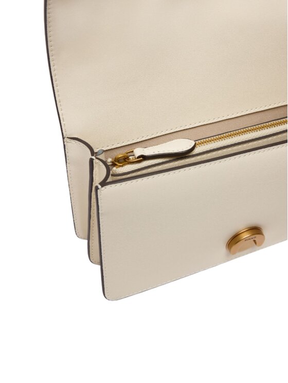 PINKO PINKO Σάκος borsa in pelle liscia nera Μπεζ