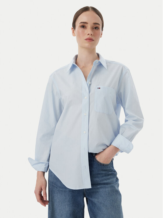 Tommy Jeans Tommy Jeans Krekls Essential DW0DW23456 Gaiši zila Relaxed Fit