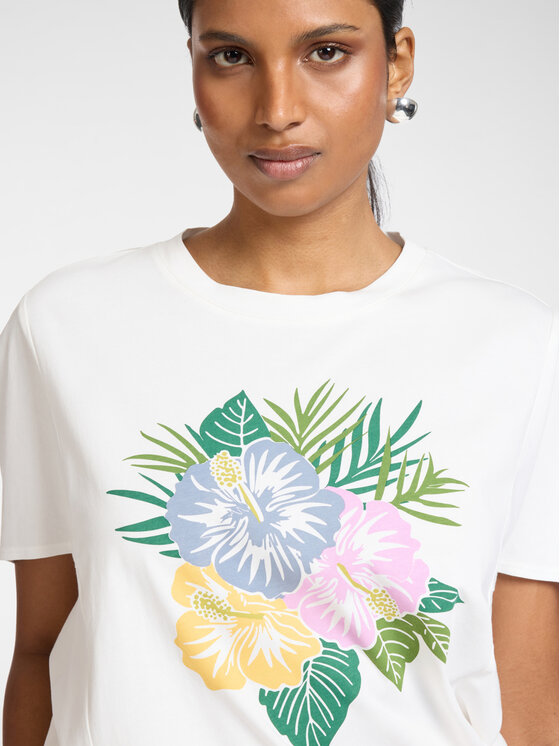 Elena Mirò Elena Mirò T-Shirt G005E100346N011 Biały Boxy Fit