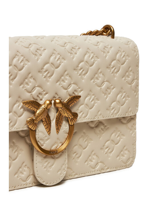 PINKO PINKO Handtasche Love One Classic Dc AI 24-25 PLTT 100941 A1YB Écru