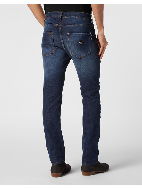 PHILIPP PLEIN PHILIPP PLEIN Džínsy 14871 Modrá Skinny Fit