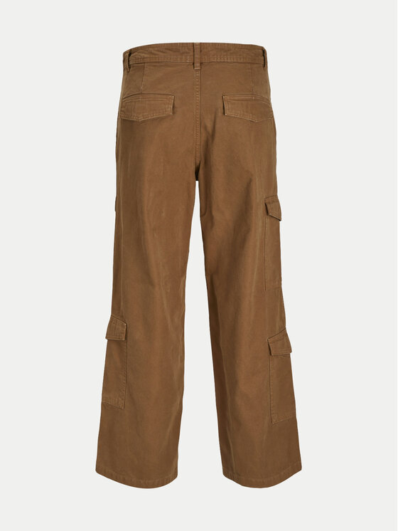Jack & Jones Jack & Jones Spodnie materiałowe Bill 12258307 Brązowy Relaxed Fit