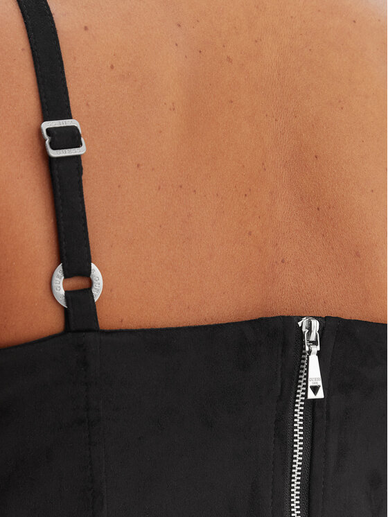 Guess Guess Top W6RH03 WJ472 Crna Slim Fit