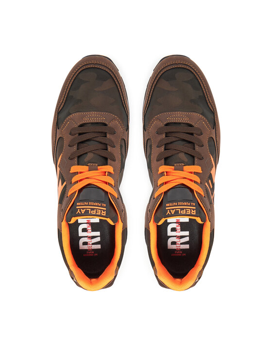 REPLAY REPLAY Sneakersy GMS68 .000.C0096T Brązowy