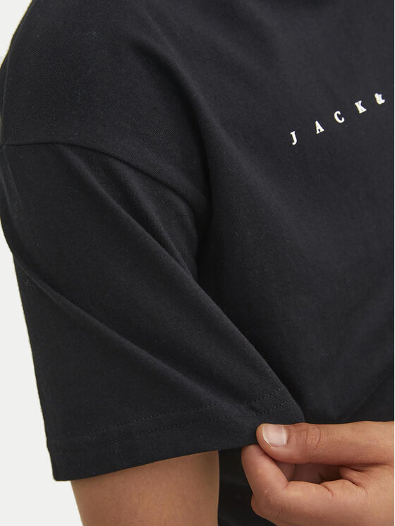 Jack&Jones Junior Jack&Jones Junior T-shirt Star 12237435 Crna Relaxed Fit