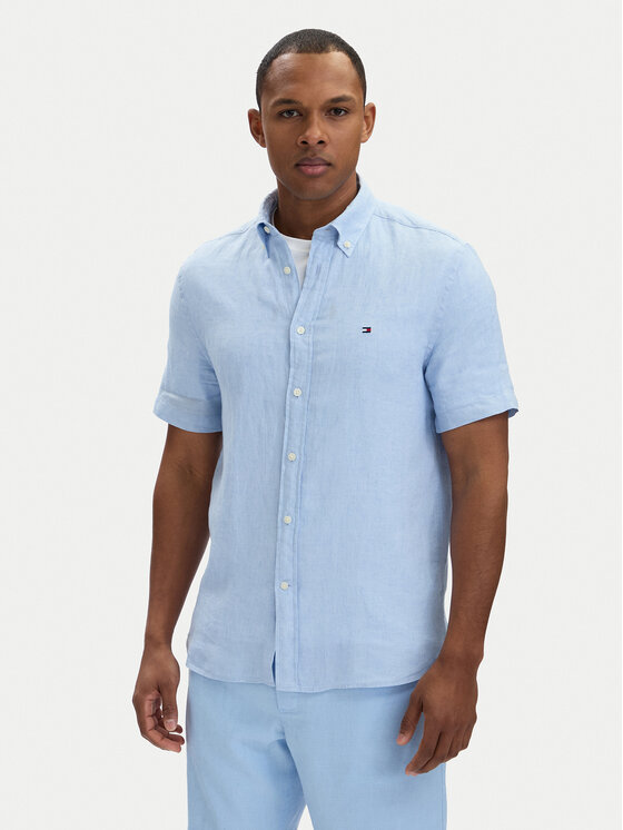 Tommy Hilfiger Tommy Hilfiger Риза MW0MW41531 Светлосин Regular Fit