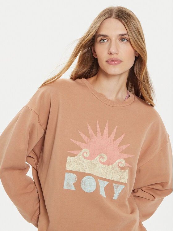 Roxy Roxy Majica dugih rukava Line Up ERJFT04874 Bež Relaxed Fit