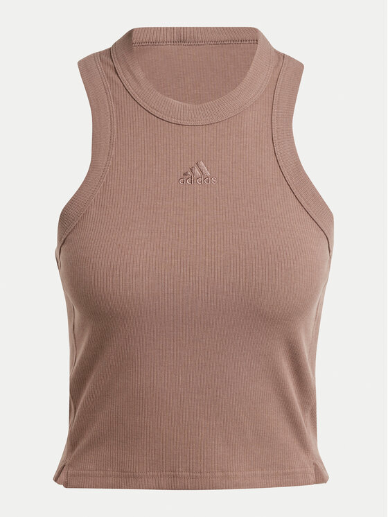 adidas adidas Top Lounge IY6733 Rjava Slim Fit